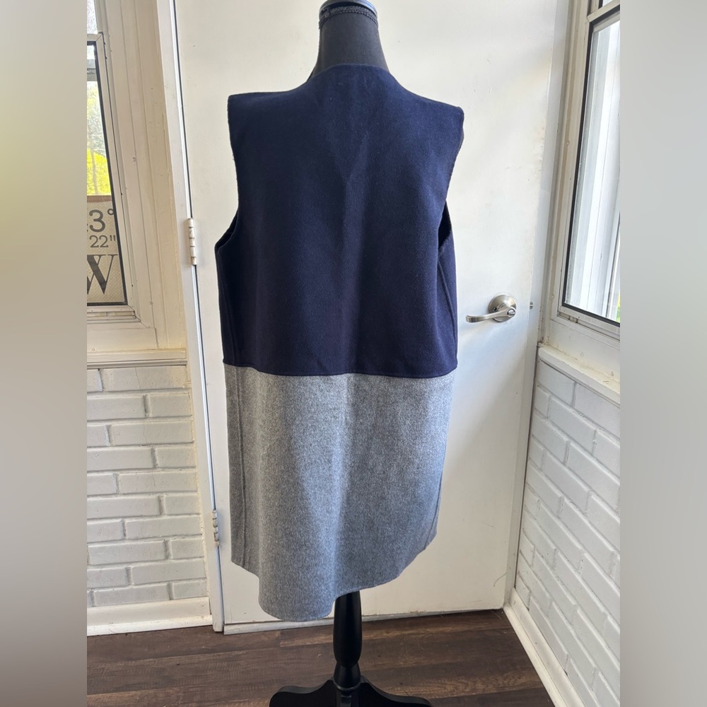 Talbots NEW WITH TAGS Colorblock Wool Blend‎ Vest medium workwear holiday - Picture 6 of 12